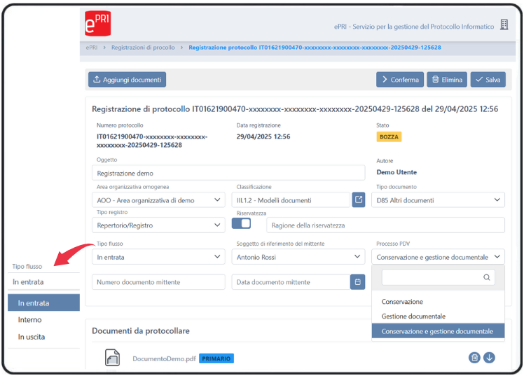 ePRI_Protocollazione automatica