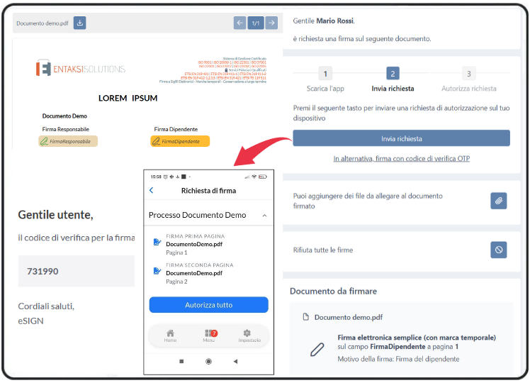 eSIGN_Notifiche Email e OTP
